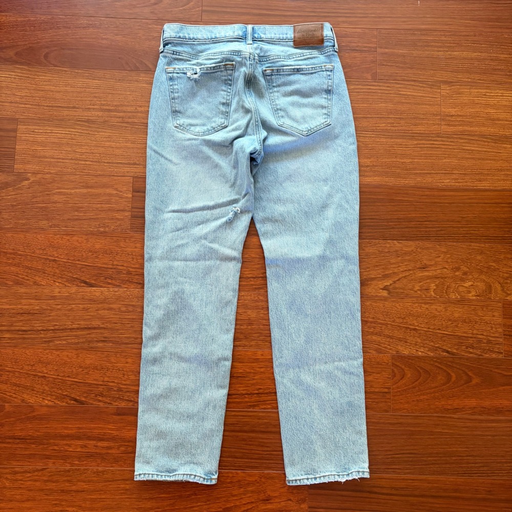 Abercrombie & Fitch Mens A&F Vintage Stretch Straight Jeans Light Wash 31x32
